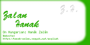 zalan hanak business card